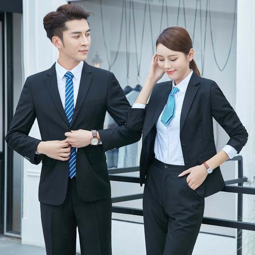 4s店汽車銷售顧問吉利長安賣車工作服兩扣職業裝西服套裝男女同款